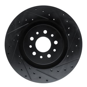 Ram Promaster City Brake Rotor (1) - Front Right - R1 Concepts - Drilled & Slotted - Black - `15-`22